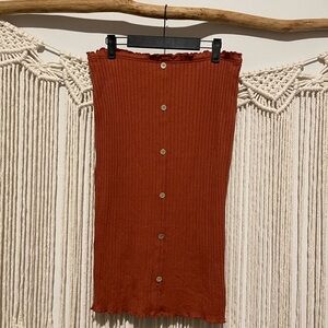 Rue21 Burnt Orange Bodycon Skirt Sz M-XL